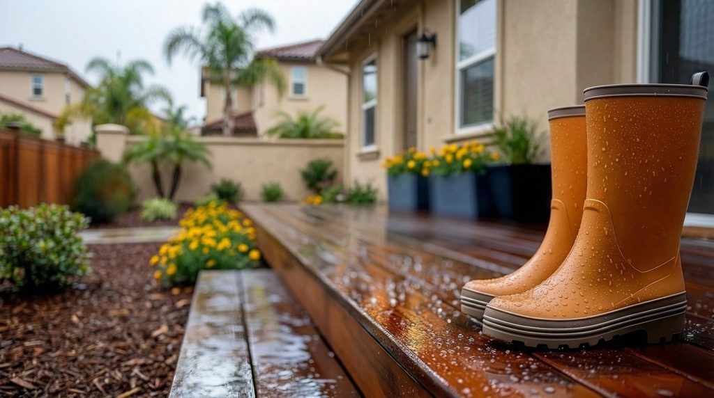 Rainy Backyard Boots